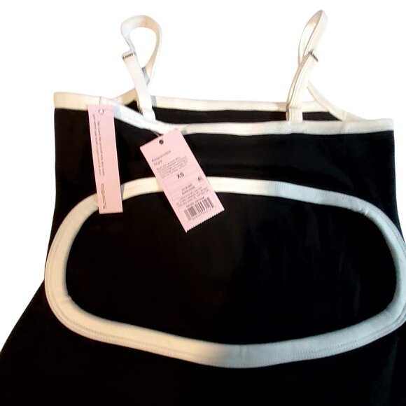 Wild Fable Black & White Butter Bliss A-Line Dress XS Adjustable Straps - Picture 3 of 10